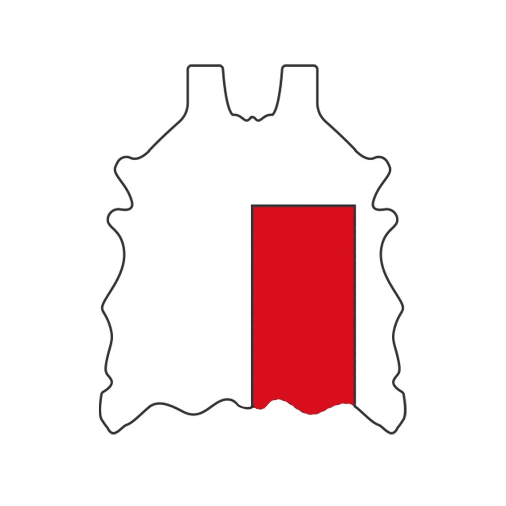 Cuir à semelle Tannage végétal.