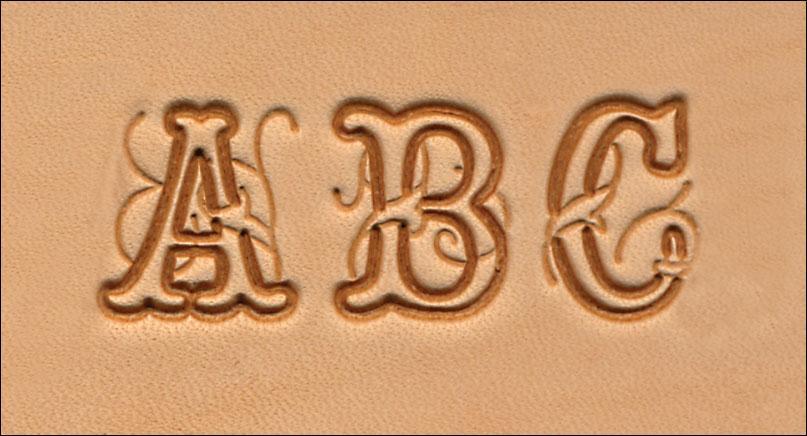 Craftool® script alphabet, Tandy Leather.