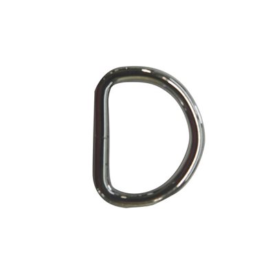 Anneau en D 1"1/2 X 1"3/16, 2mm, Gun métal.