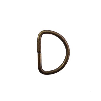 Anneau en D 1"1/2 or antique fort