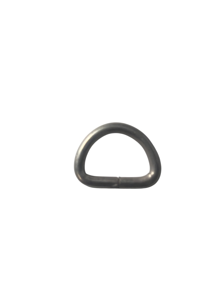 Anneau en D 5/8" nickel satiné 11gg(2.8mm)