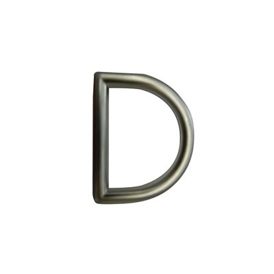 Anneau en D nickel brossé 1"3/8 6mm.