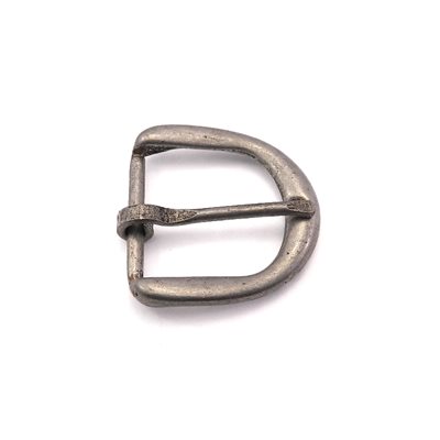 Boucle simple 1"1/4, argent antique. 