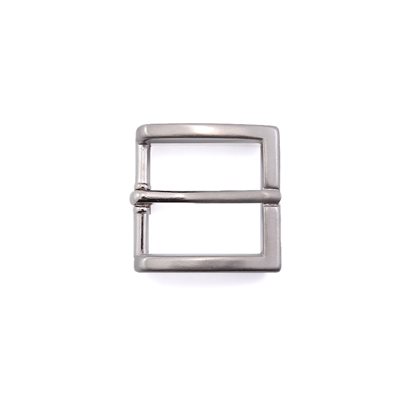 Boucle carré 1"1/8 ( 28mm)  , argent.