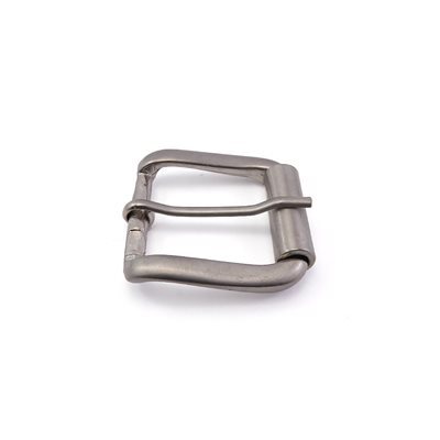 Boucle à rouleau 1'', argent brossé. 