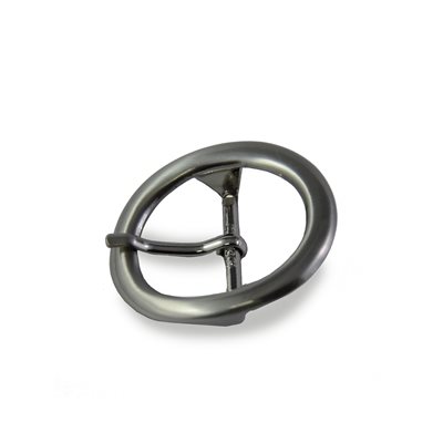 Boucle double ronde 1''(25mm), nickel satiné. 