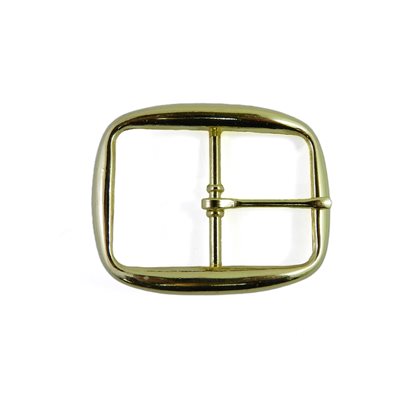 Boucle double 1-1/4" (32mm), plaqué or brillant.