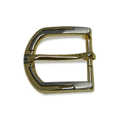 Boucle simple 1"1/8 ( 28mm) , nickel-dorée.