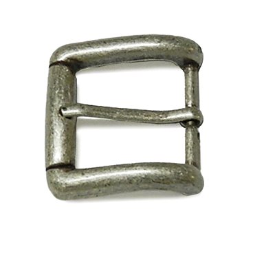 Boucle simple 1"1/8 ( 28mm) , nickel antique.