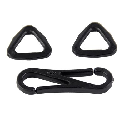 Black nylon mitten hook.