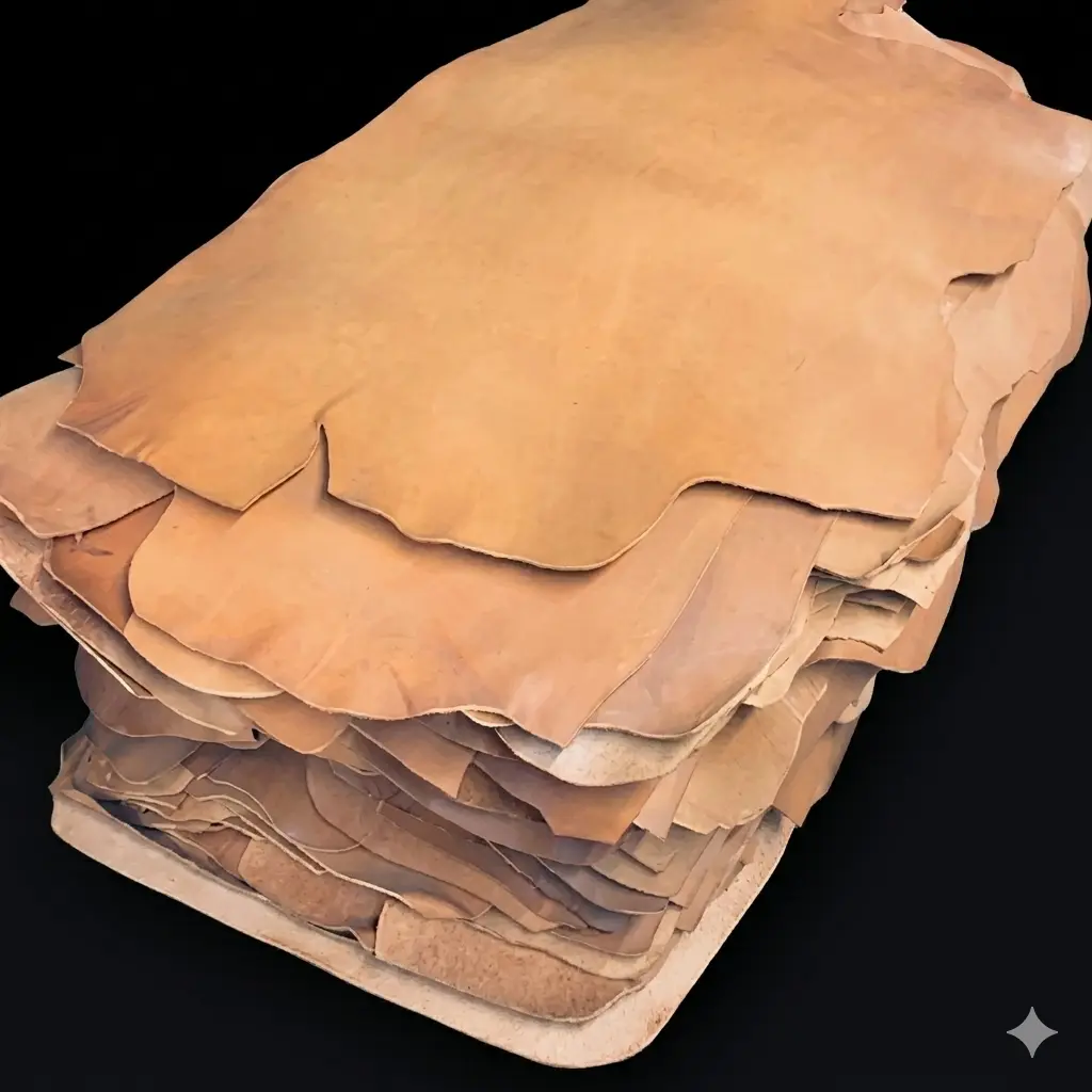 Natural Vegetable Tanned Leather Light Tan. 8-9oz