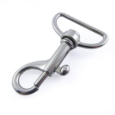 Mousqueton 1" rotatif base droite nickel