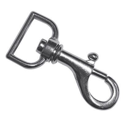 Mousqueton 20mm (3/4") base rotative droite