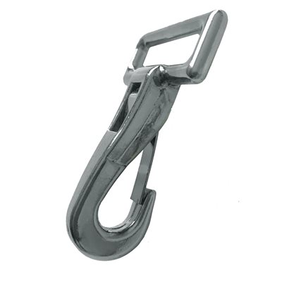 Carabiner 1" Nickel on brass, chaps