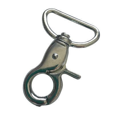 Mousqueton 1" x 1-3/4" ciseau rotatif base D nickel