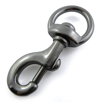 Carabiner 1" x 3-1/2" Strong rotating round, stainless steel