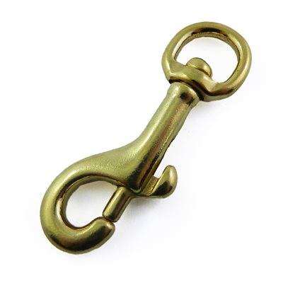 Carabiner 1/2" x 2-1/2" Strong, rotating round brass