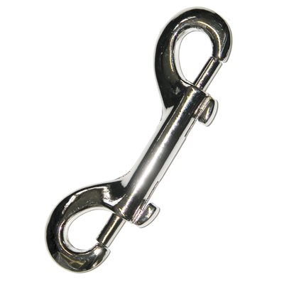 Carabiner 2" x 3-1/2" Long nickel, 2 hooks