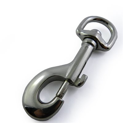 Carabiner 3/4" x 3 Strong, rotating round nickel