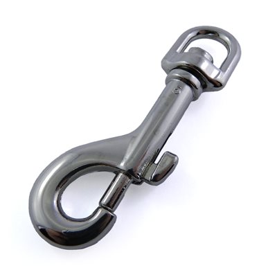 Mousqueton 3/8" x 3 fort rotatif rond nickel