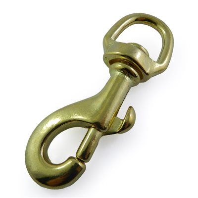 Carabiner 5/8" x 3-1/4" Strong, rotating round brass