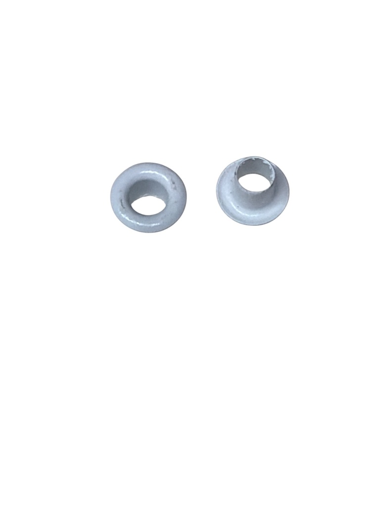 Eyelet #1351 1/2 (H: 6.25mm) WHITE ON BRASS