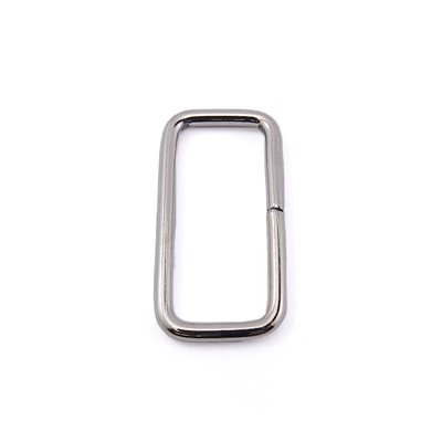 Rectangular round wire loop 1-1/16 x 7/16 nickel