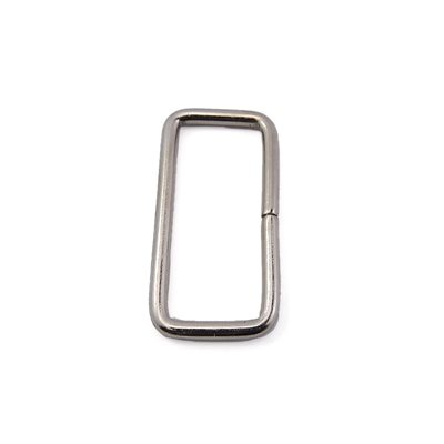 Passant rectangle fil rond 1-1/4 X 1/2 nickel