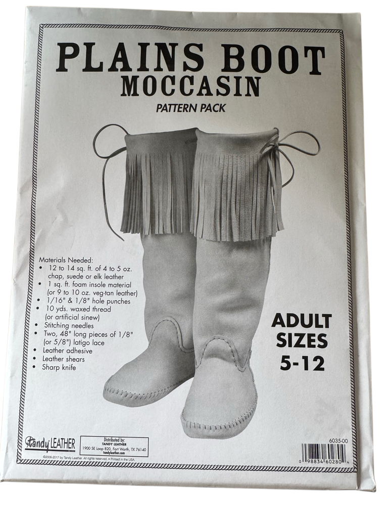 Plains boots pattern for adults, Tandy Leather.