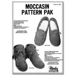 Moccasin pattern, Tandy Leather.