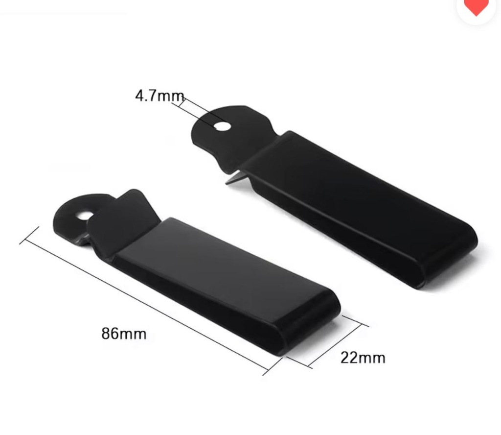 Black Clip 3-1/4x 7/8 