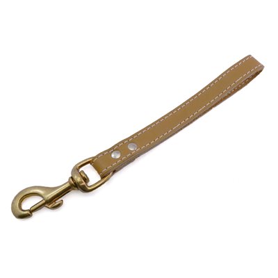 Carabiner 3/4" x 8, 10 or 12 Brass, with leather handle
