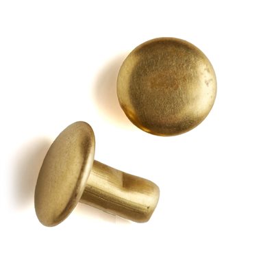 Rivets double têtes laiton (100), Tandy Leather.