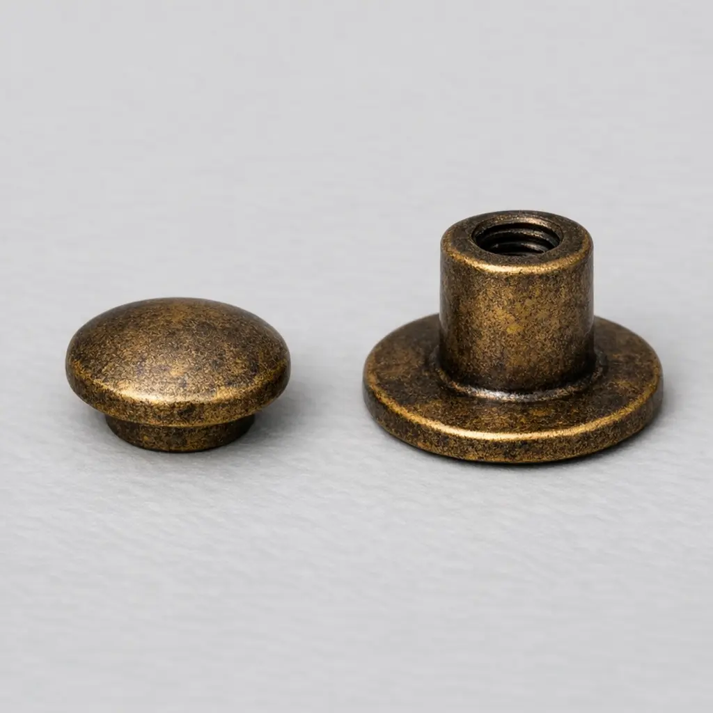 Chicago screw 3/8 antique gold on brass 