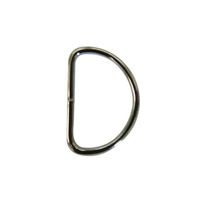 Anneau en D(25mm x 15mm x 2mm) Nickel