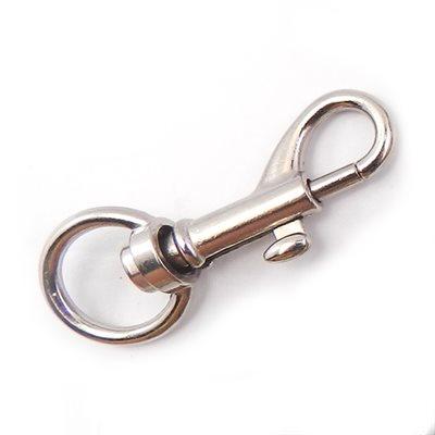 Mousqueton 1/2" rotatif rond nickel
