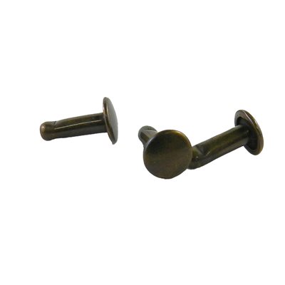 Poteau rivet 33-10mm Or antique double tête.