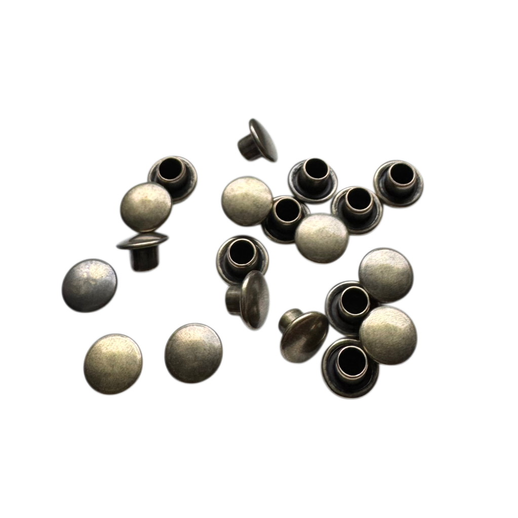 Tête rivet #33 -7mm (11/32) or antique sur acier