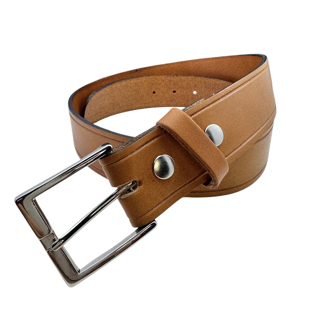 Ceinture cuir tannage végétal, Tan.