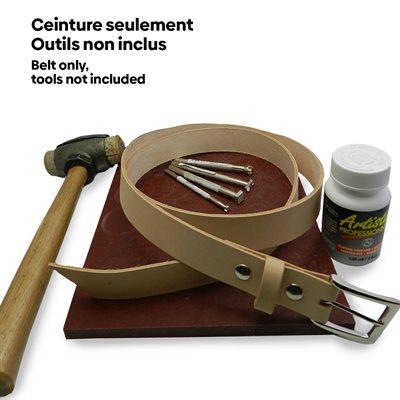 Customizable Natural Vegetable Leather Belt