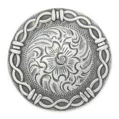 Barbed Wire Edge conchos, Tandy Leather.
