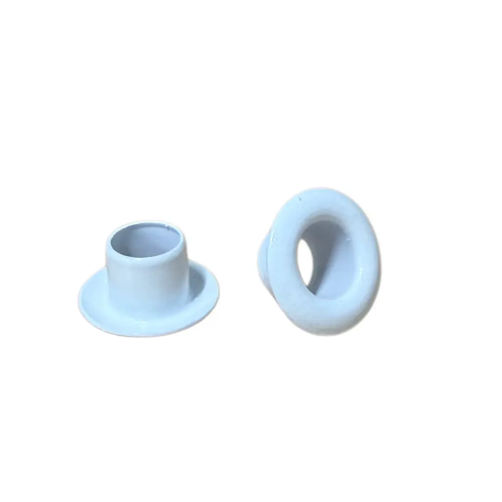 Steel white eyelet.