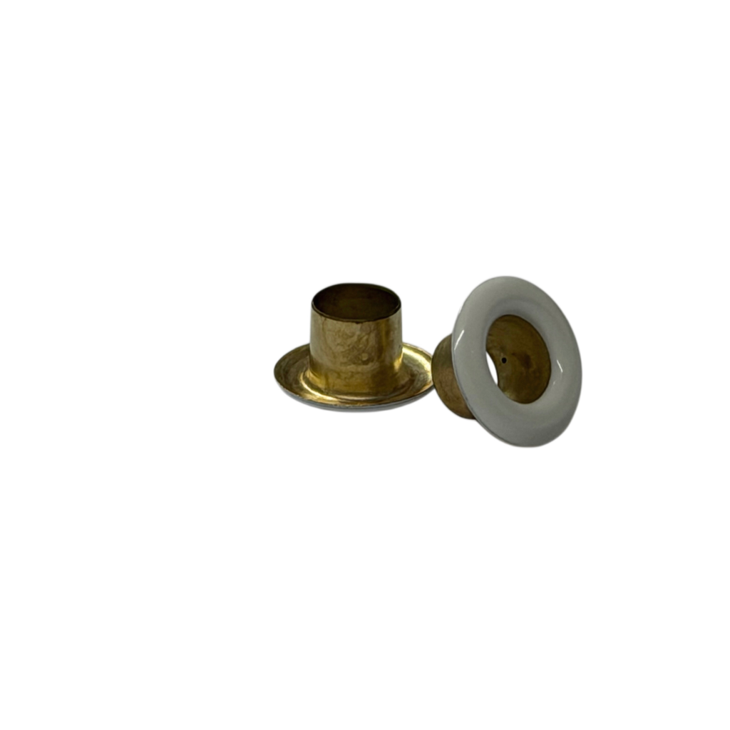 Vemar white eyelet, Steel.