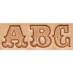 [8145-00] Alphabet artistique en cuir Craftool 3/4"(19mm), Tandy Leather.