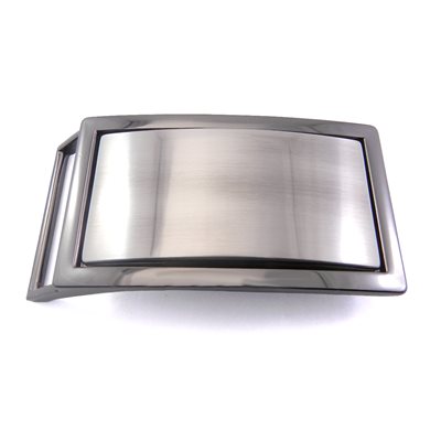 [L-BG1029] Boucle 1"1/4, argent satiné. 