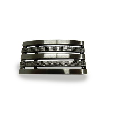 [L-HA0993] Boucle 1"1/8 ( 28mm) , argent satiné.