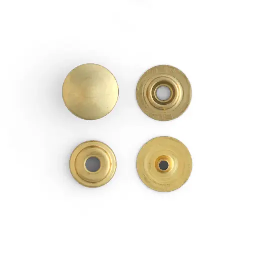 [1261-01] Boutons-pression de ligne plaqué laiton(10), Tandy Leather