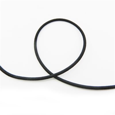 Elastique tressé Nylon Noir Rond 2.4mm.