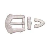 [7294-02] 3 piece 3/4 sterling silver buckle set