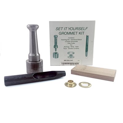 [MR-235-2 KIT] Stamp set with eyelet no. 2 brass 3/8 int.